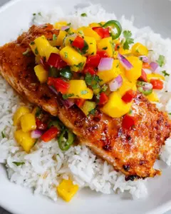 Chili Lime Salmon with Mango Salsa
