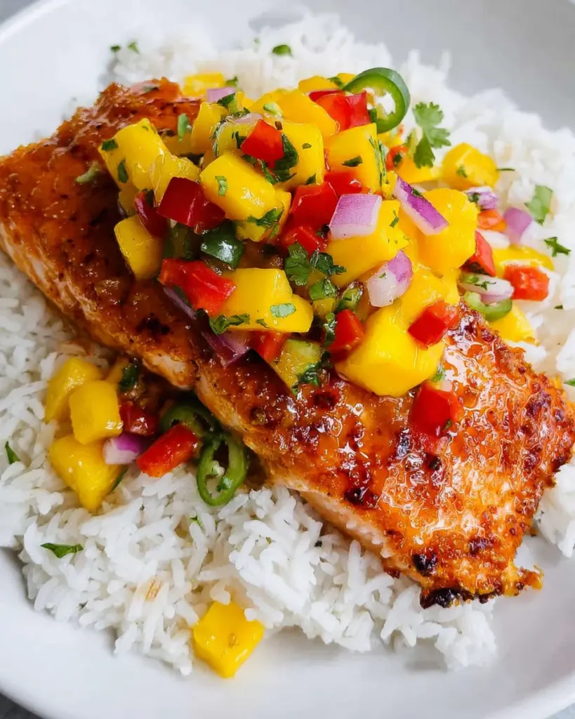 Chili Lime Salmon with Mango Salsa