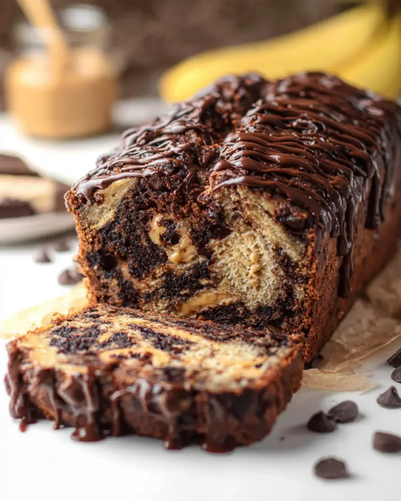 Chocolate Peanut Butter Banana Bread