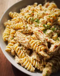 Crockpot Garlic Parmesan Chicken Pasta