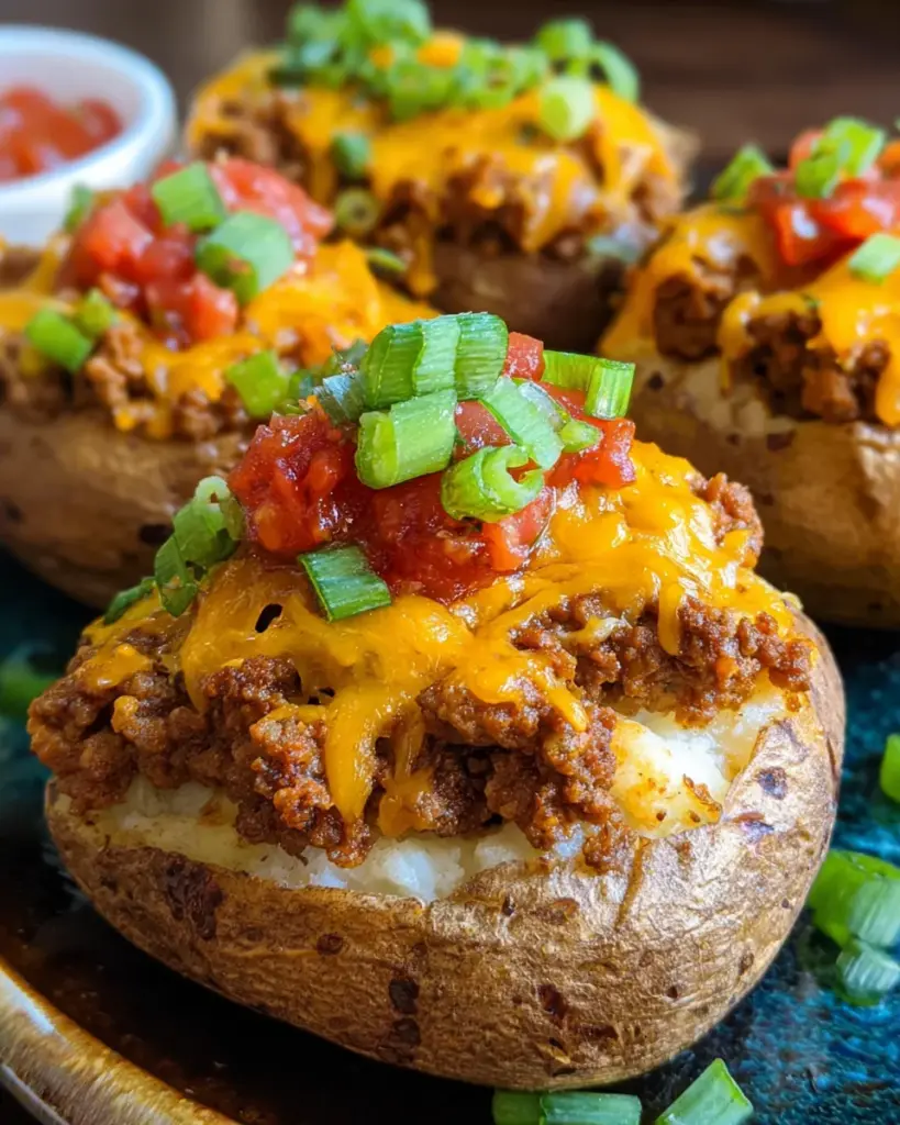 Double Stuffed Taco Potatoes
