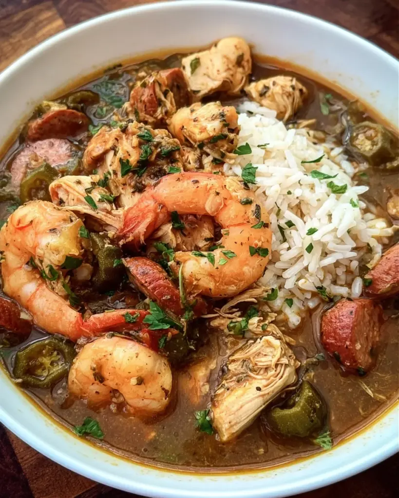 Instant Pot Louisiana Gumbo with Chicken and Shrimp