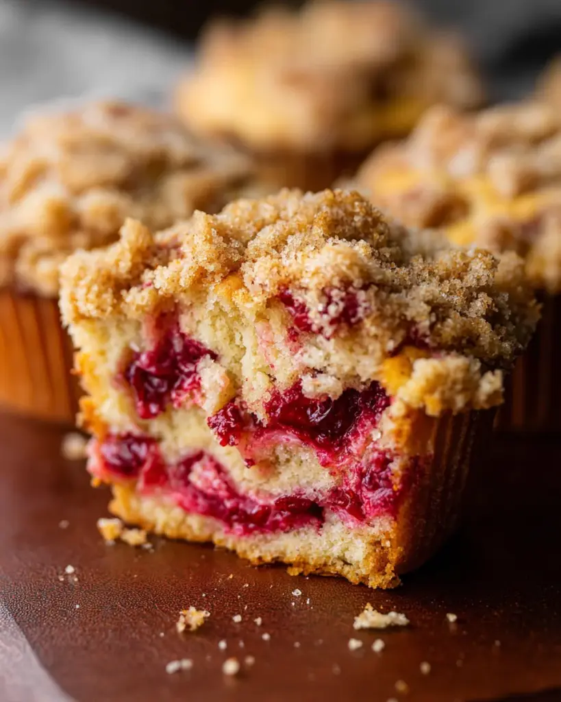 Leftover Cranberry Sauce Coffee Cake Muffins