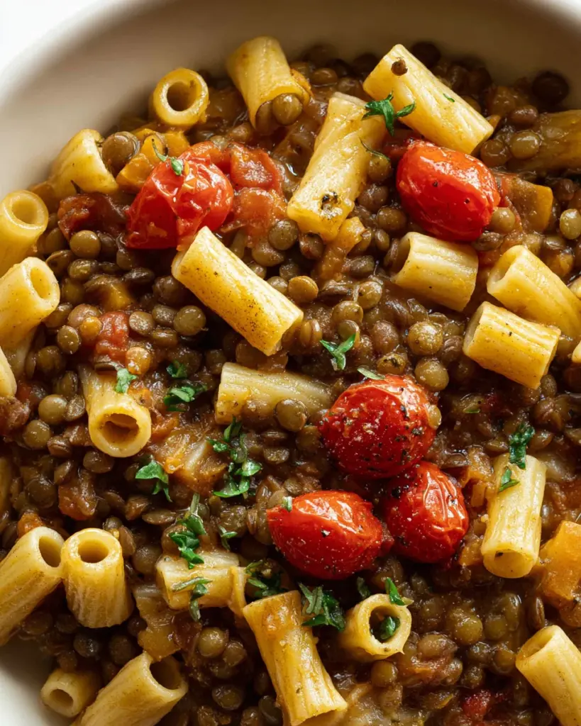 PASTA WITH LENTILS