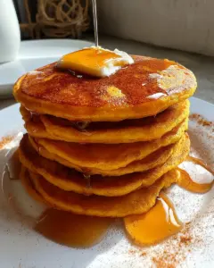 Pumpkin Cottage Cheese Pancakes