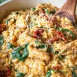 Slow Cooker Creamy Tuscan Chicken Orzo