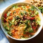 Spring Roll Salad with Spicy Ginger Dressing