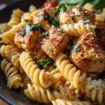 Tomato Basil Salmon Pasta