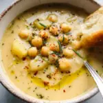 Vegan Garlic Chickpea Soup