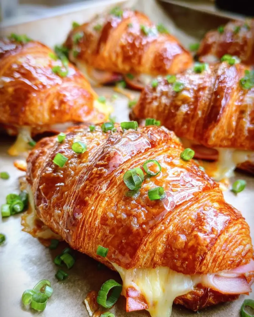 Baked turkey and Cheese Croissants