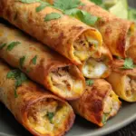 Creamy Pulled Chicken Taquitos