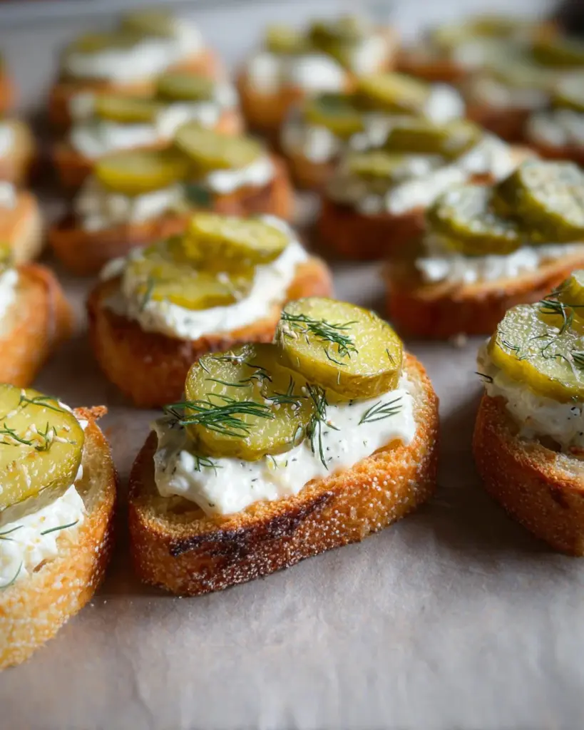 Dill Pickle Crostini