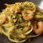 Lemon Linguine with Shrimps and Pistachios