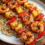 Shrimp Pineapple Skewers with a Spicy Honey Glaze