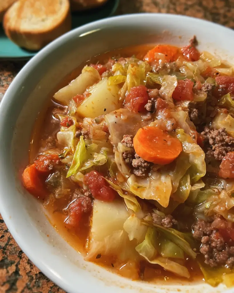 Cabbage Soup with Ground Beef