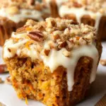 Carrot Cake Muffins with Cream Cheese Glaze