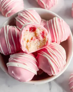 Cherry Chip Cheesecake Bites