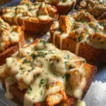 Chicken Alfredo Garlic Toast