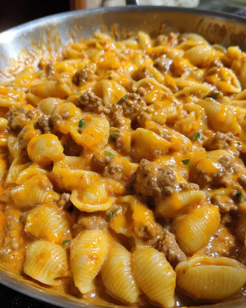 Creamy Beef and Shells