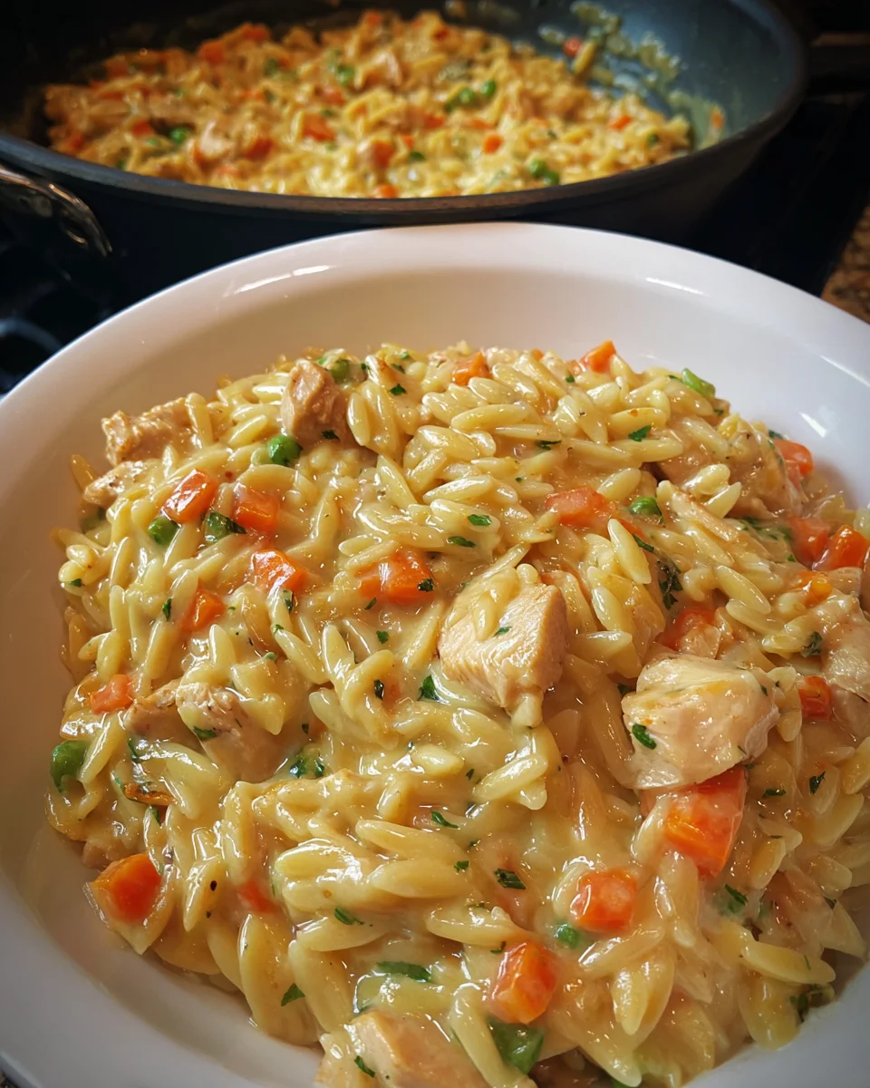 Creamy Chicken Pot Pie Orzo