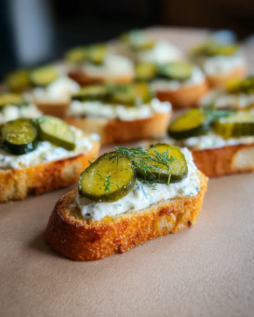 Dill Pickle Crostini