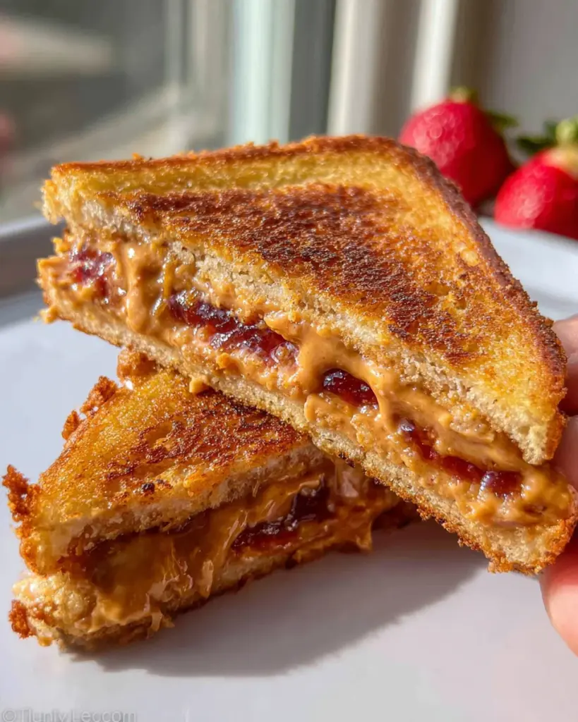 Fried Peanut Butter and Jelly Sandwich