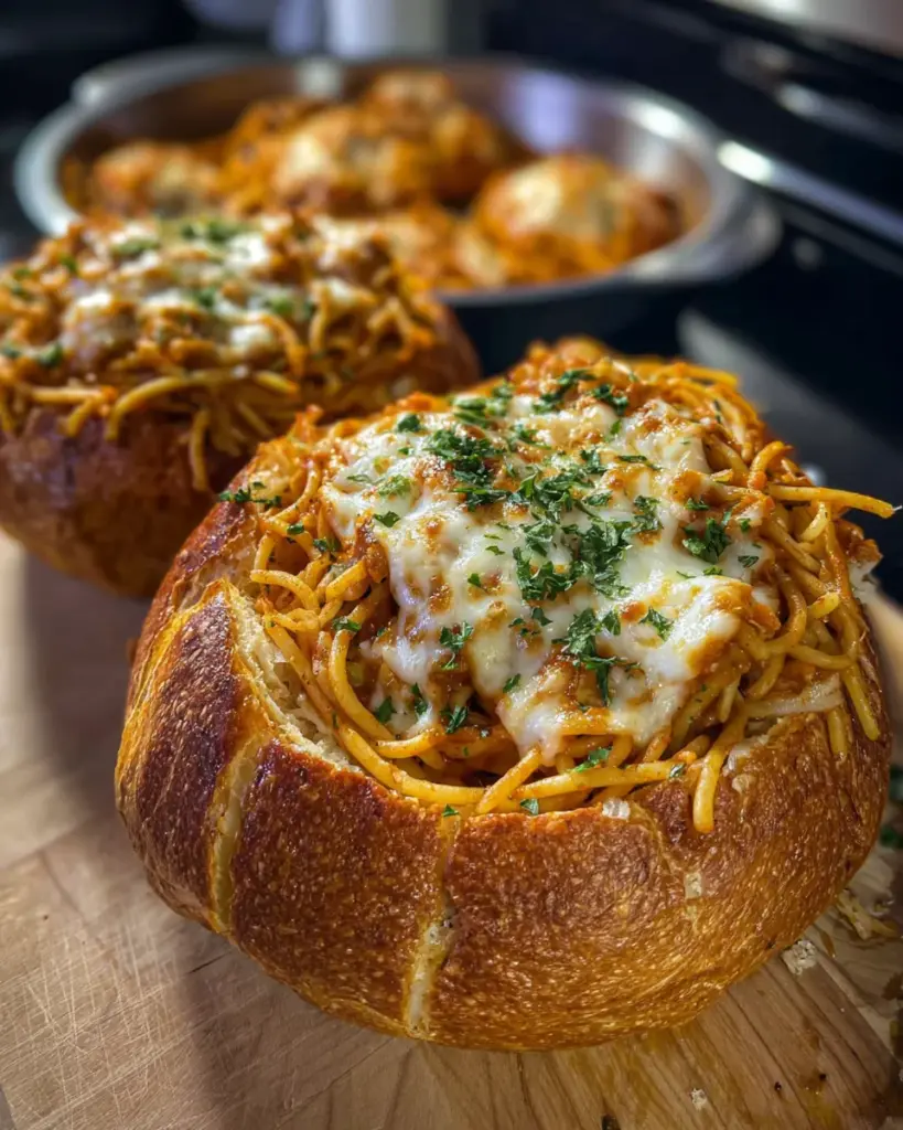 Garlic Butter Spaghetti Bowls