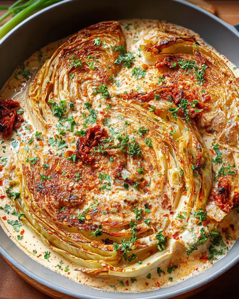 Marry Me Melting Cabbage with Creamy Tuscan Sauce
