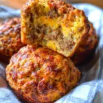 Sausage Egg and Cheese Breakfast Muffins with Grits