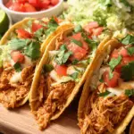 Slow Cooker Queso Chicken Tacos