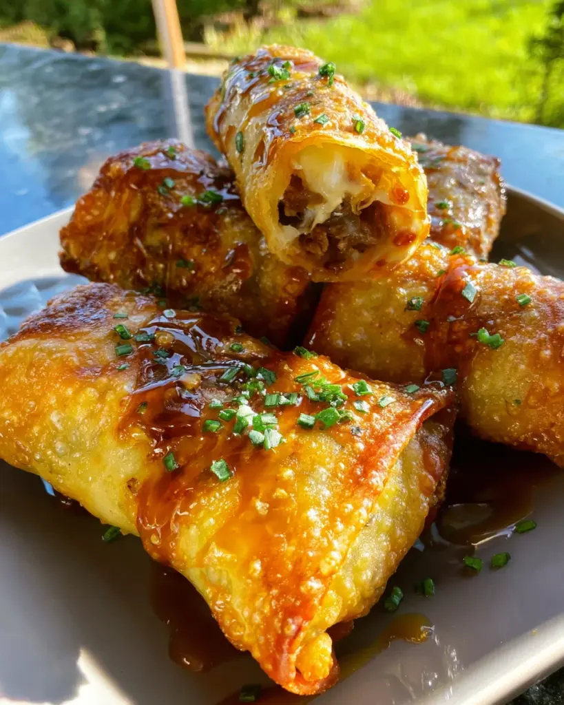 Texas Twinkies Egg Rolls with Spicy Honey