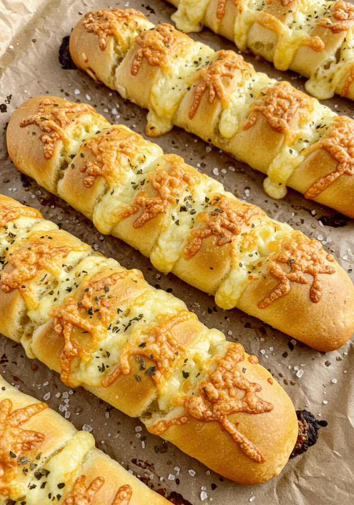 Homemade Cheesy Breadsticks