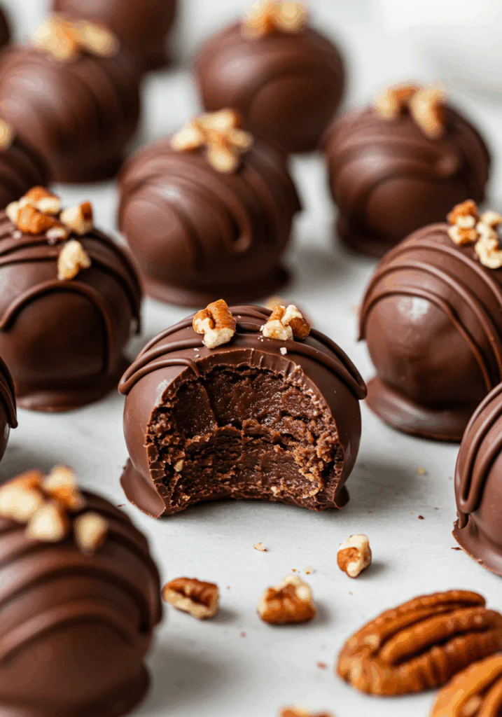 Pecan Pie Brownie Bombs