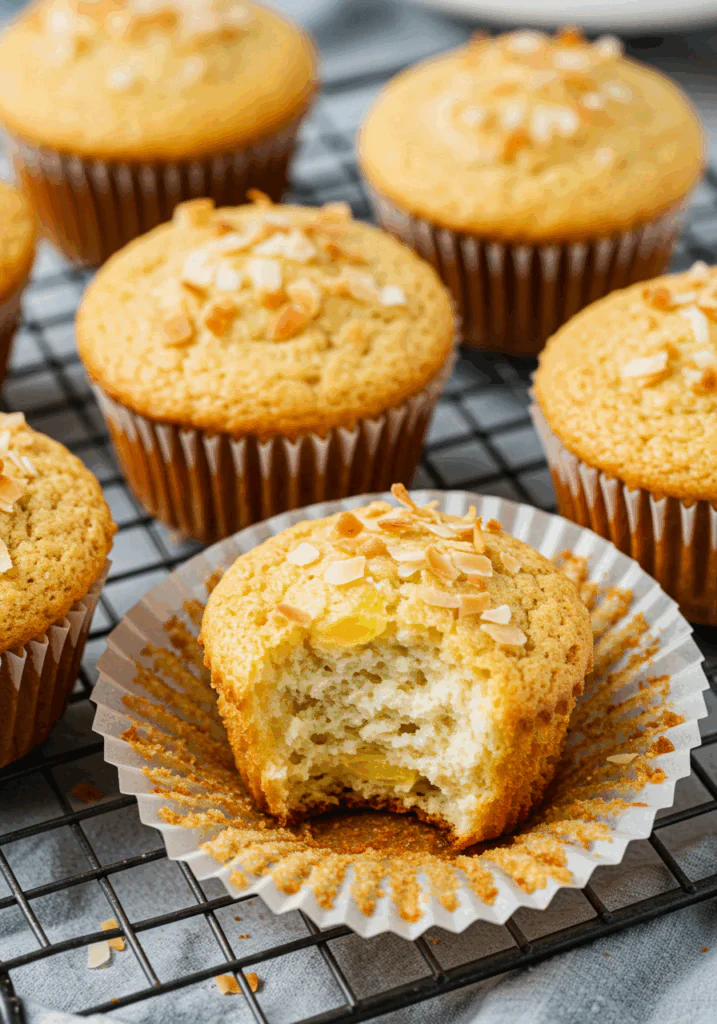 Coconut and Pineapple Cottage Cheese Muffins