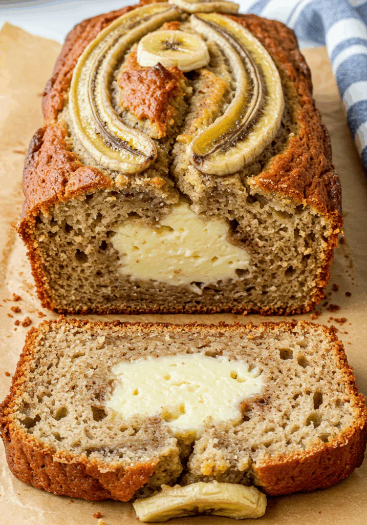 Cream Cheese Cinnamon Swirl Banana Bread