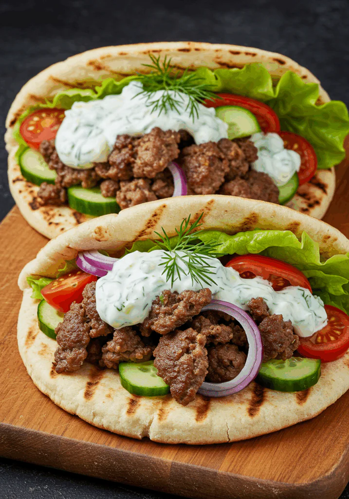 Lamb Gyros with Tzatziki Sauce