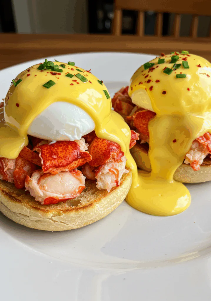 Bay Lobster Eggs Benedict with Cajun Hollandaise
