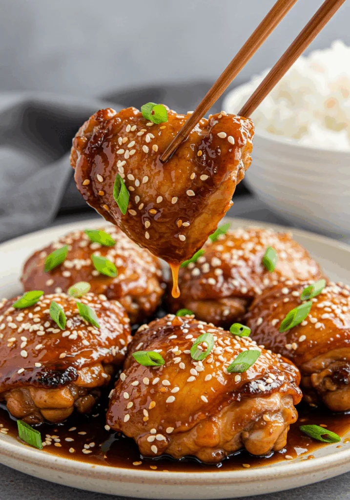 Air Fryer Korean Soy Garlic Chicken Thighs