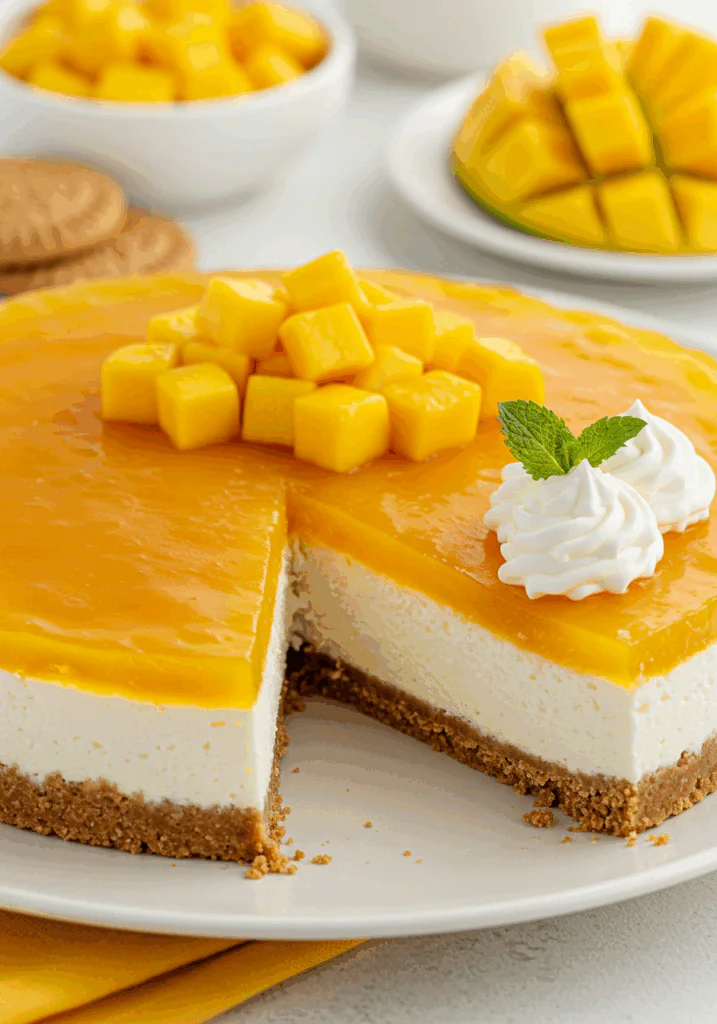 No-Bake Mango Cheesecake