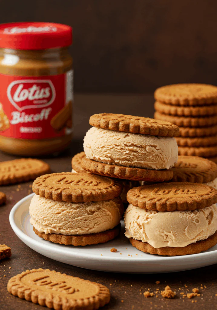 Biscoff Ice Cream Sandwiches