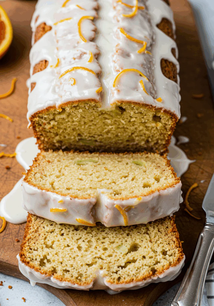 Zucchini Bread with Orange Cream Cheese Glaze