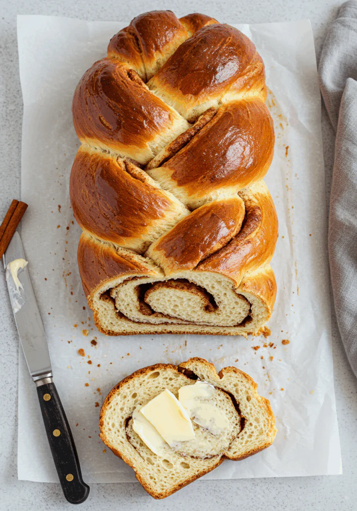 Tender Braided Brioche Bread