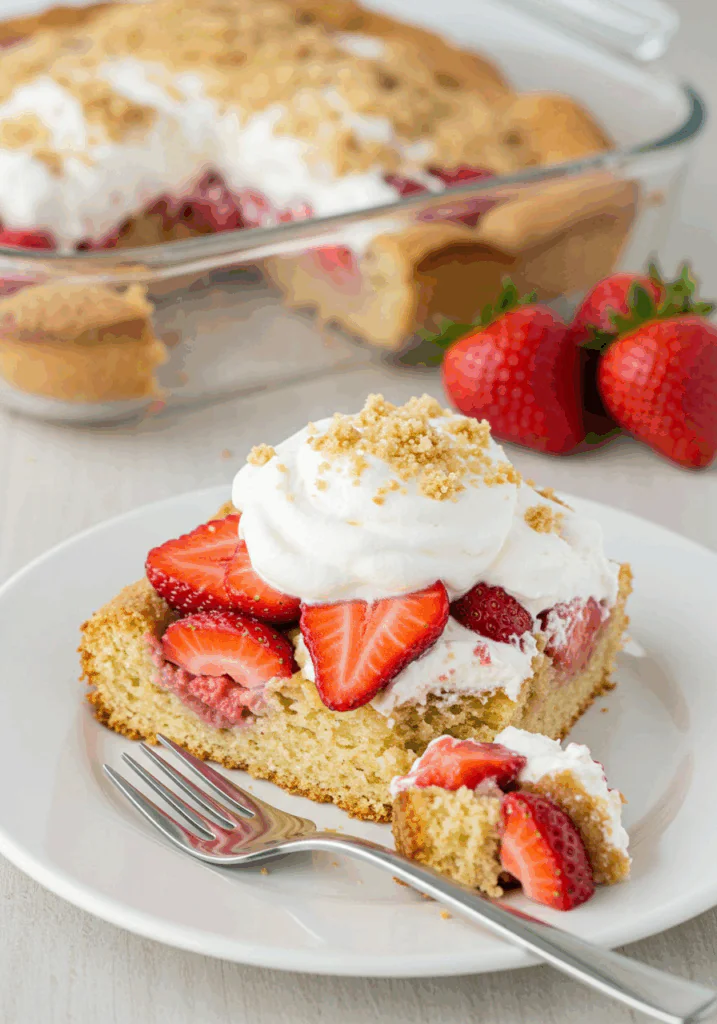 Strawberry Cheesecake Dump Cake