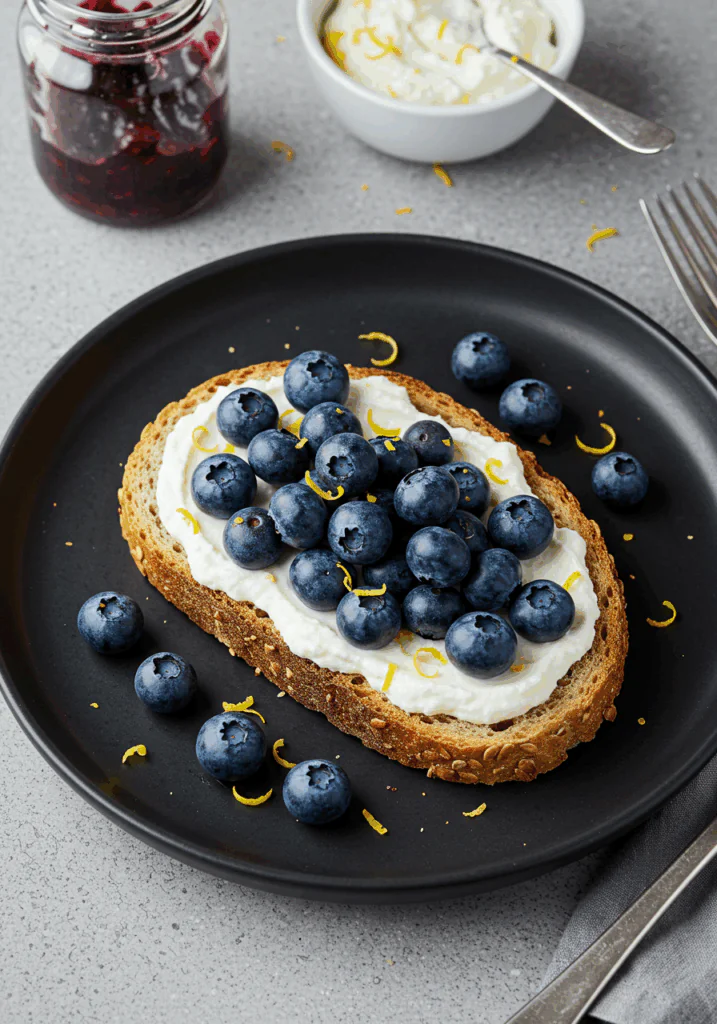 Lemon Blueberry Ricotta Toast