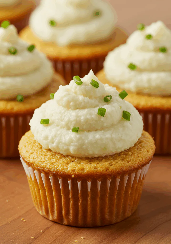 Cornbread Cupcakes with Mashed Potatoes