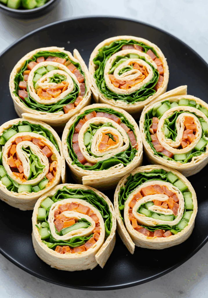 Chicken Avocado Salad Roll Ups