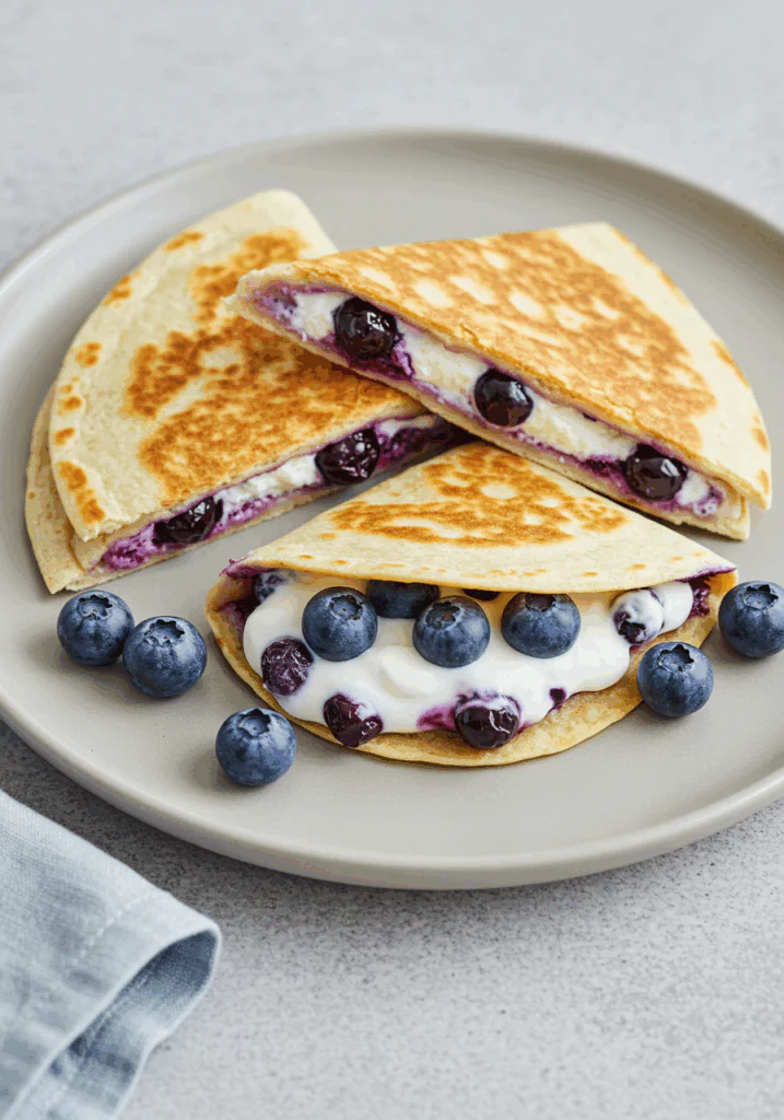 Blueberry Breakfast Quesadilla
