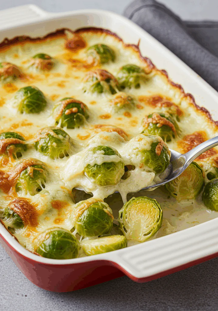 Cheesy Brussels Sprout Bake