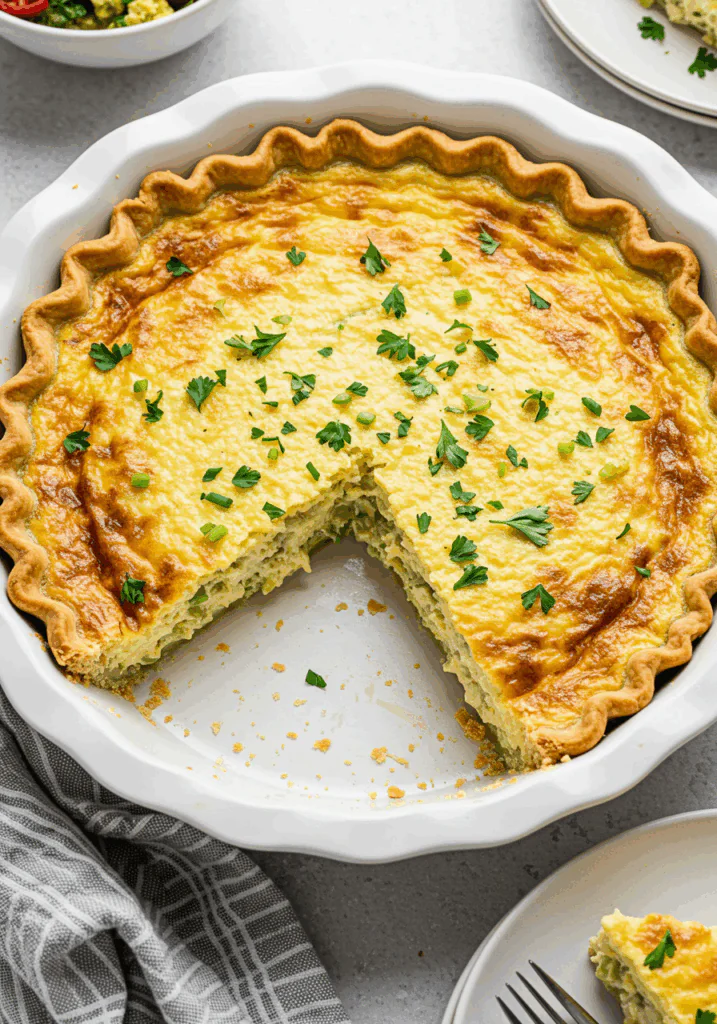 Fluffy Crustless Ricotta Quiche