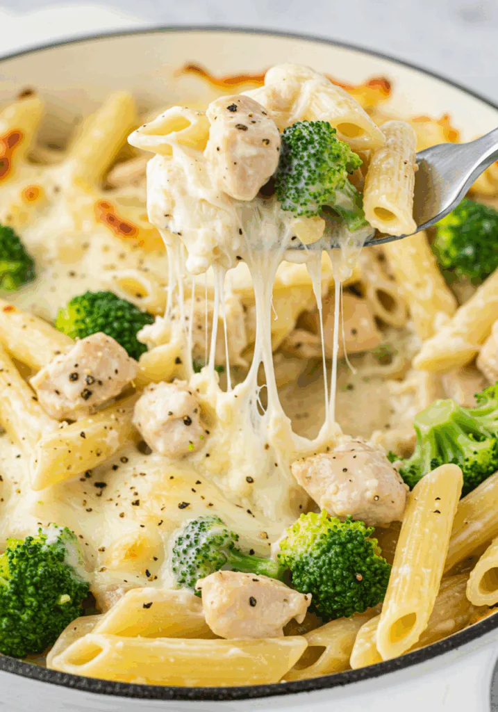 Keto Chicken Alfredo with Broccoli Bake